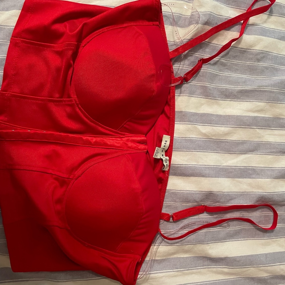 Red corset top